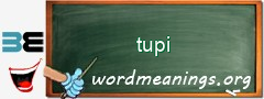 WordMeaning blackboard for tupi